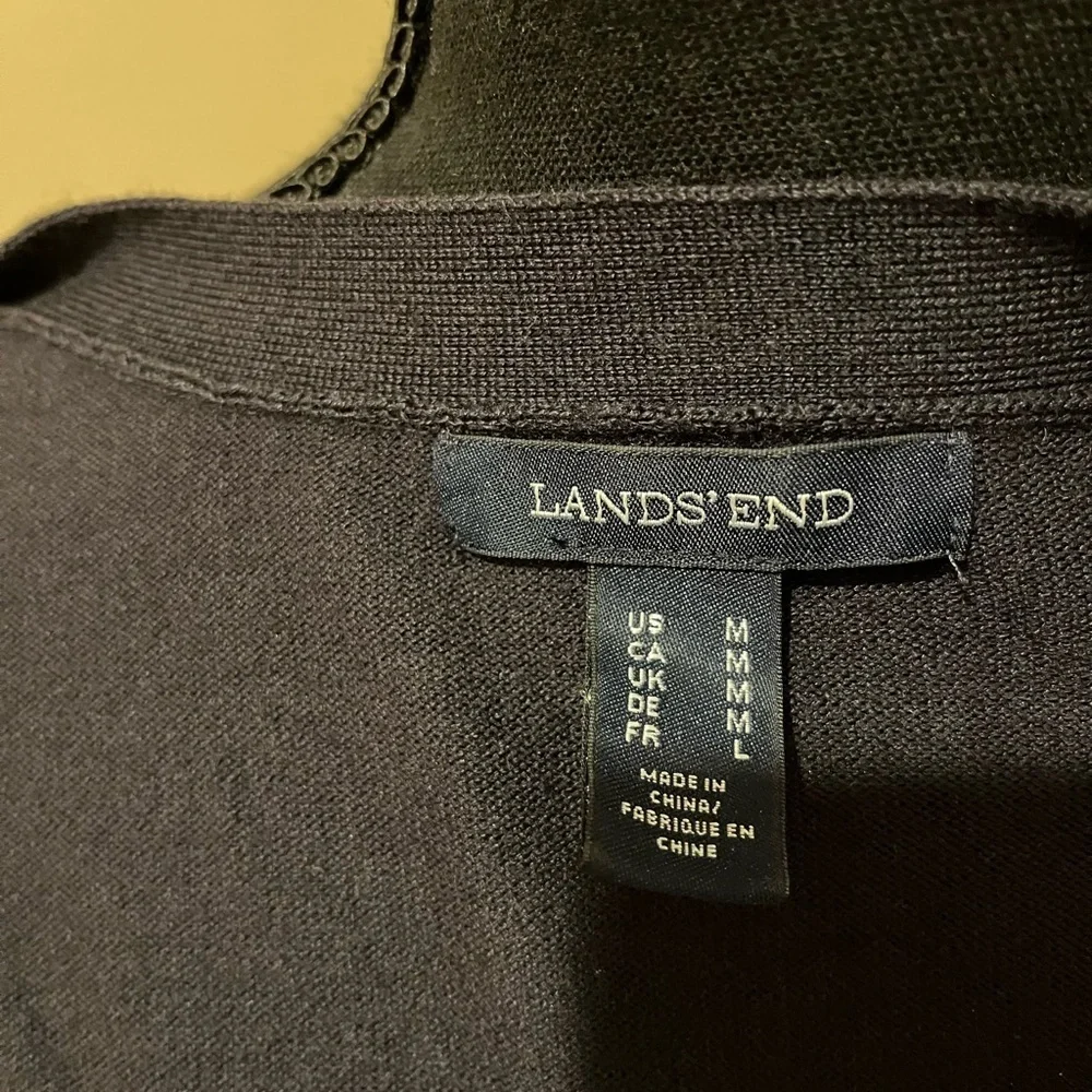 Navy Button front cardigan with patch pockets, size M